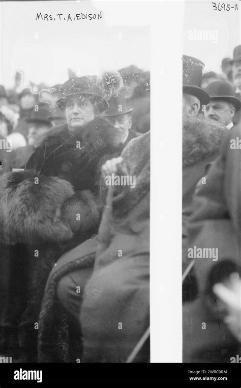 Mrs T A Edison Photograph Shows Mrs Thomas Alva Edison At The