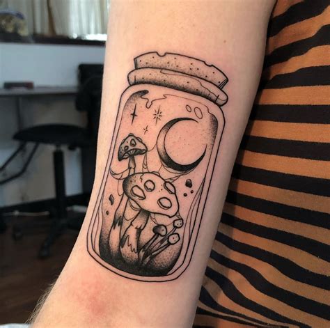 Mushroom In Jar Tattoo At Gail Pagano Blog Mushroom In Jar Tattoo At Gail Pagano Blog