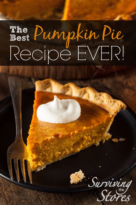 My Favorite Homemade Pumpkin Pie Recipe Surviving The Stores
