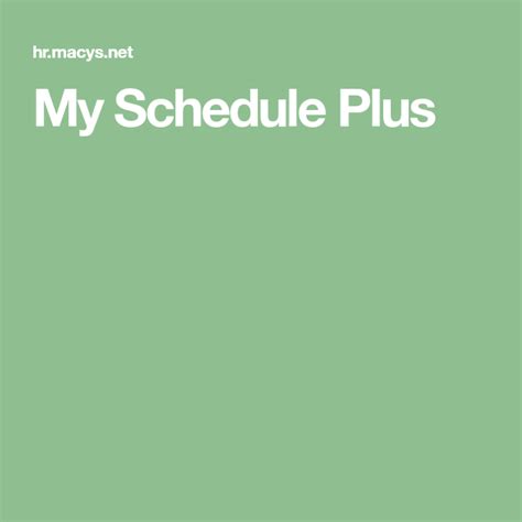 My Schedule Plus: Efficient Time Mastery
