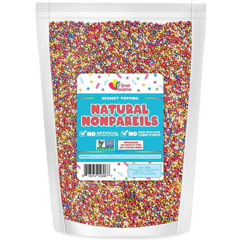 Natural Rainbow Nonpareil Sprinkles Bulk Natural Nonpareils For Fairy