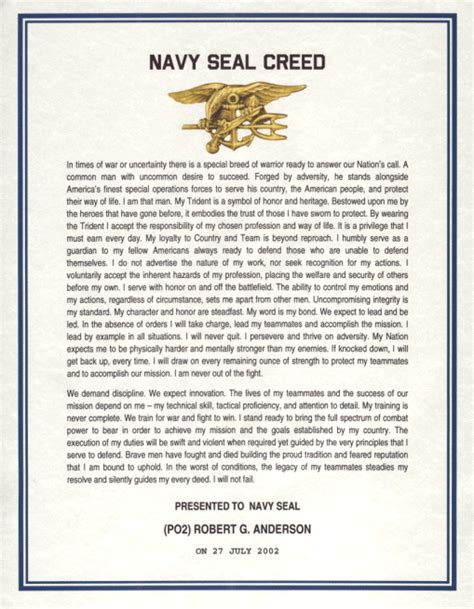 Navy Seal Creed Official
