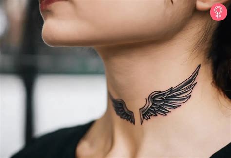 Neck Wings Tattoo Etsy