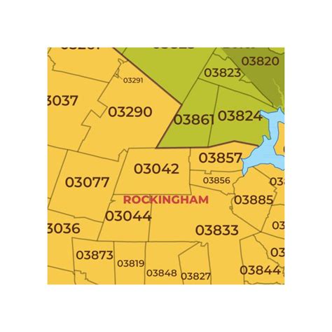 New Hampshire Zip Code Map American Map Store