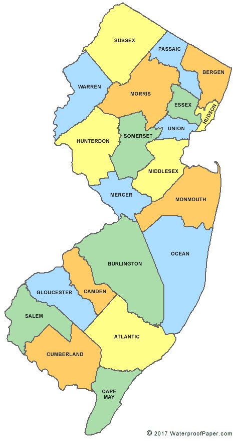 New Jersey County Resources Rootsweb