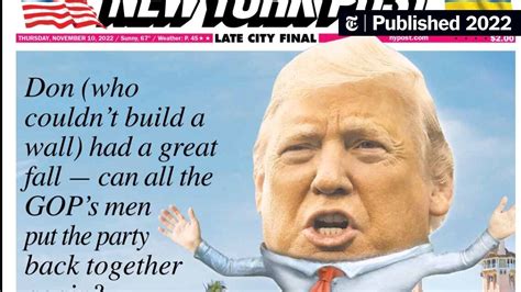 New York Post Takes Aim At Trump And Hits A Nerve The New York Times