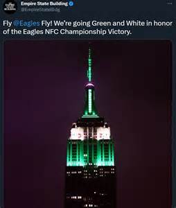 New Yorkers React After Empire State Building Turns Eagles Colors