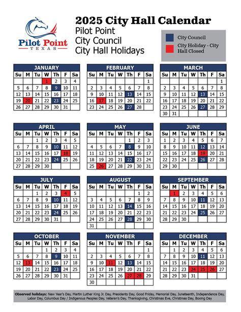 News Flash City Holiday Calendar