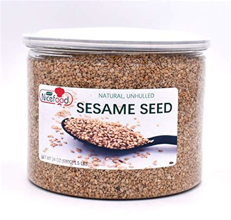 Nicefood Unhulled Sesame Seeds 24 Oz 1 5 Lbs Gluten Free