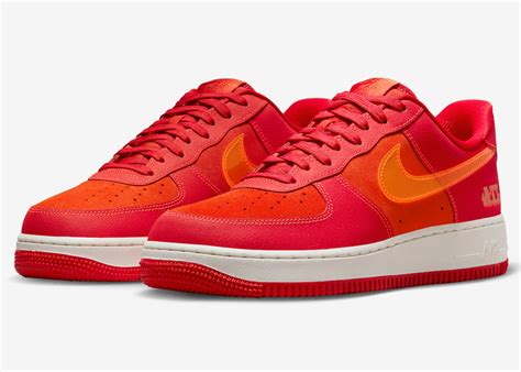 Nike Air Force 1 Low 07 Atl University Red Bright Crimson Sail Metallic