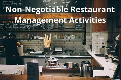 Non Negotiable Restaurant Management Activities
