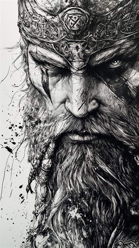Norse Mythology Viking King Valhalla In 2025 Viking Warrior Tattoos