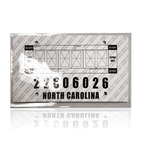 North Carolina Temp Tags