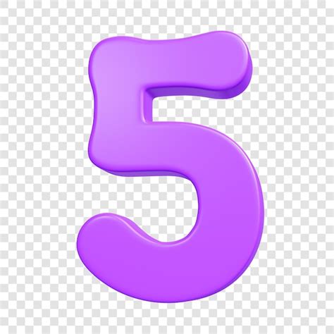 Number 5 Purple