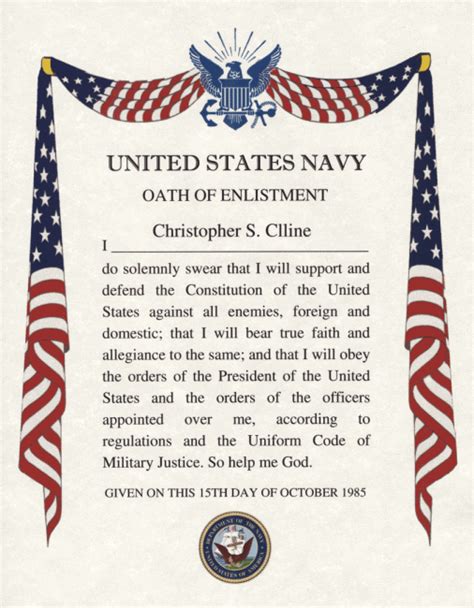 Oath Of Enlistment Navy Reenlistment