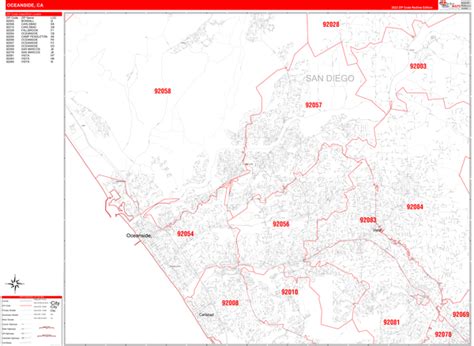 Oceanside Zip Code Map