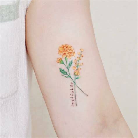 October Birth Flower Tattoo Designs