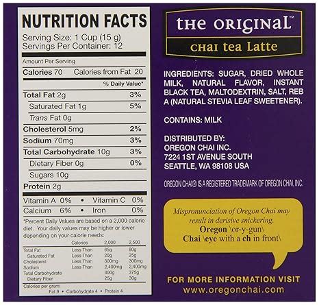Oregon Chai Tea Nutrition Facts Besto Blog Oregon Chai Tea Nutrition Facts Besto Blog