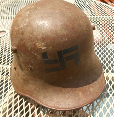 Original German Ww1 Helmet With Possible Hungarian Liner Fair
