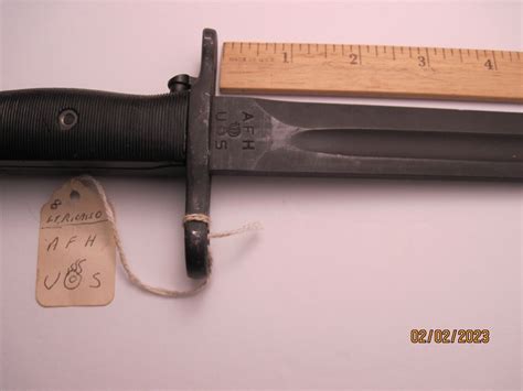 Original Wwii Us Army M1 Rifle Bayonet By Ameri Fork Amp Hoe Uncut Amp M 7