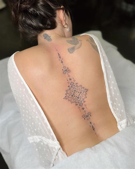 Ornamental Spine Tattoo Los Angeles Anaischabanetattoo Hotmail Com Ornamentaltattoo Mandala Mandalatattoo Tattoo Spinetattoo Tatts Smalltattoo