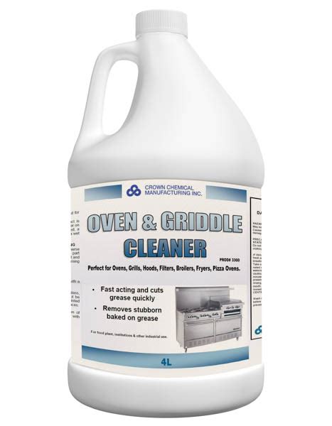 Oven Amp Griddle Cleaner Crown Chemical Manufacturing Inc