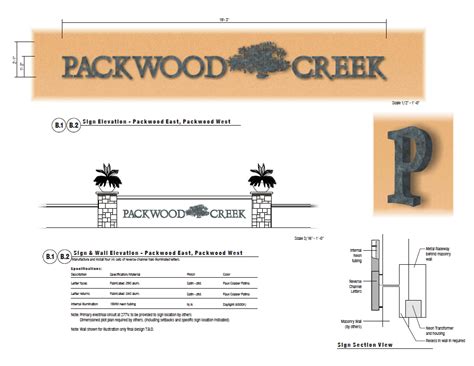 Packwood Creek Shopping Center Sign Program By Larry Koyle At