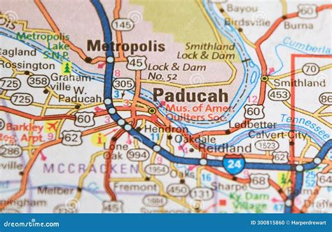 Paducah Kentucky Map United States
