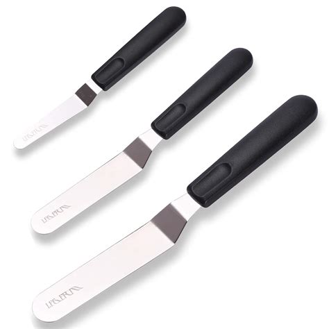 Palette Knife Baking 4 Pack Stainless Steel Offset Cake Icing Spatula Angled Metal Cake Best Small Offset Spatula
