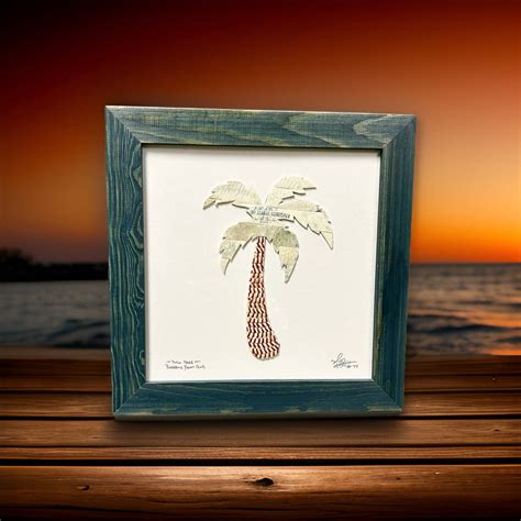 Palm Tree Original Artwork Made From Actual Used Baseballs