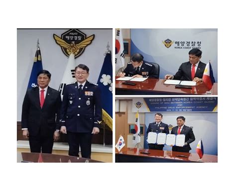 Pdea Korea Coast Guard Formalize Partnership Through Mou Signing