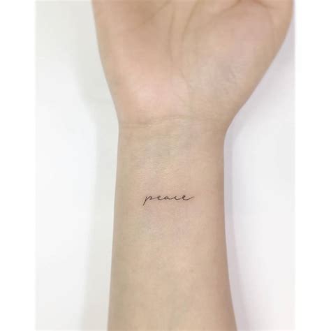 Peace Word Tattoo Designs