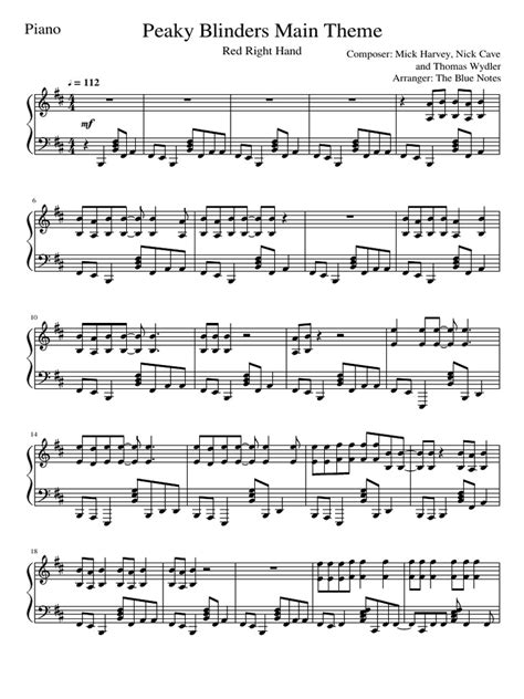 Peaky Blinders Main Theme Piano Tutorial