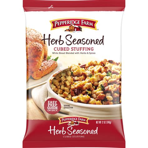 Pepperidge Farm Herb Seasoned Bread Mix Cubed Stuffing 12 Oz Bag