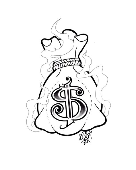 Pin By Deivid Gabriel On Gangster Tattoo Money Bag Tattoo Dollar