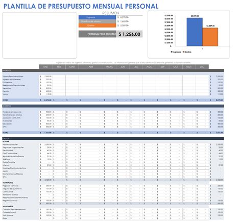 Plantillas Gratuitas De Presupuesto Mensual Smartsheet