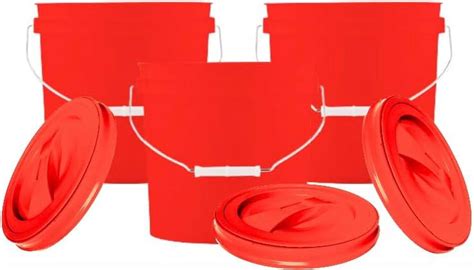 Plastic Bucket House Naturals 3 Pack 2 Gallon S Bpa Free Red Plastic With Lids Food Grade Bucket Plastic Bucket House Naturals 3 Pack 2 Gallon S Bpa Free Red Plastic With Lids Food Grade Bucket