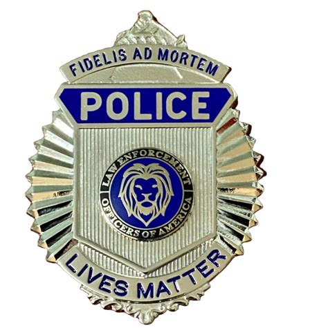 Police Lives Matter Fidelis Ad Mortem Badge