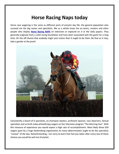 Ppt Horse Racing Naps For Today Powerpoint Presentation Free