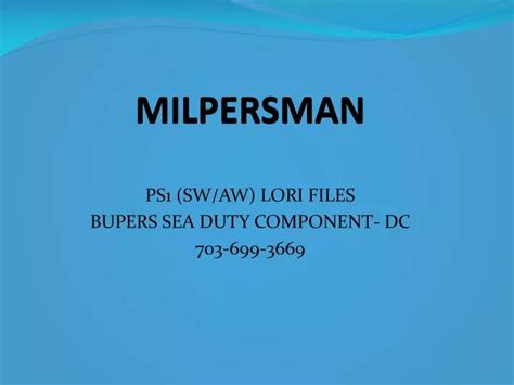 Ppt Milpersman Powerpoint Presentation Free Download Id 4614011