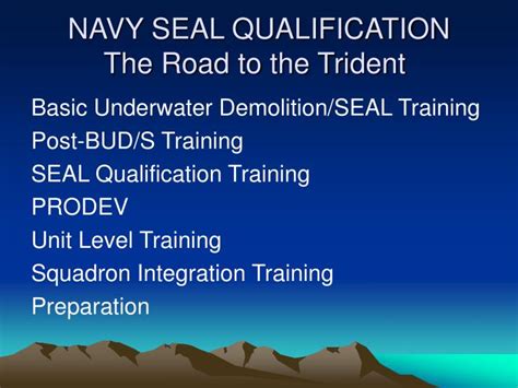 Ppt Navy Seal Qualification The Road To The Trident Powerpoint