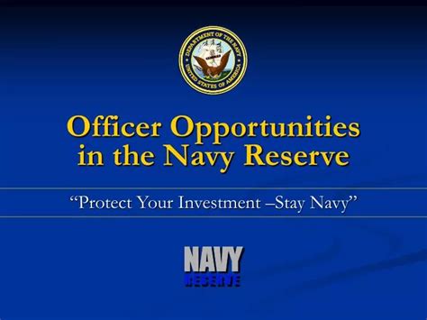Ppt Officer Opportunities In The Navy Reserve Powerpoint Presentation