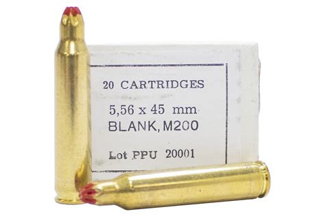 Ppu Ppb556 Blank Ammo 5 56X45mm Nato 20 Bx 100 Cs Red Team Armory