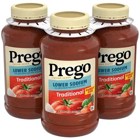Prego Pasta Sauce Low Sodium 3 X 45 Oz Costco Food Database