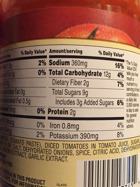 Prego Sauce Nutrition Label Besto Blog Prego Sauce Nutrition Label Besto Blog
