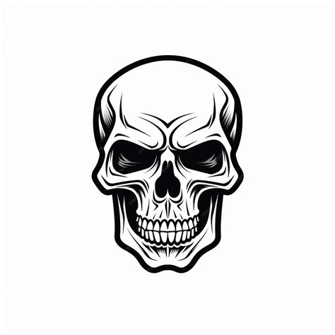 Premium Ai Image Realistic Skull Drawing