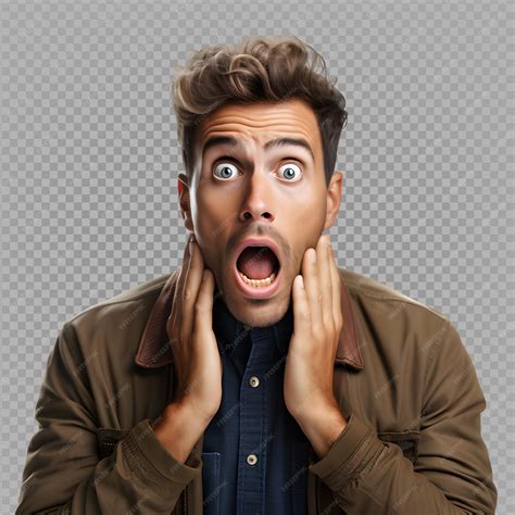 Premium Psd Half Portrait Of A Man With Shocked Expression Isolated Premium Psd Half Portrait Of A Man With Shocked Expression Isolated