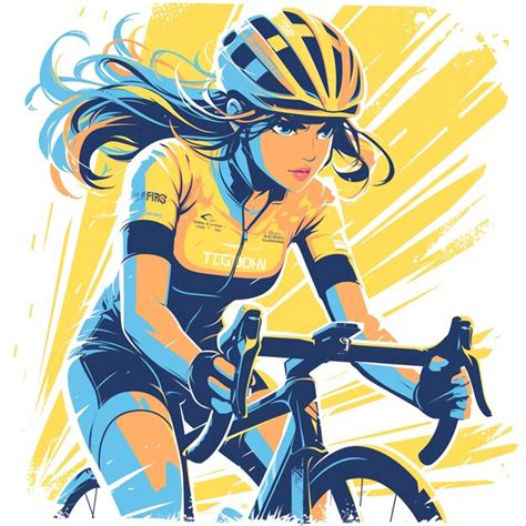 Premium Vector A Belgian Woman Is Cycling Premium Vector A Belgian Woman Is Cycling