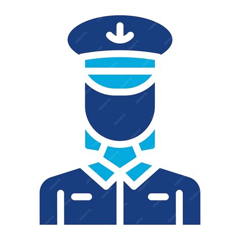 Premium Vector Coast Guard Officer Female Icon Vector Image Can Be