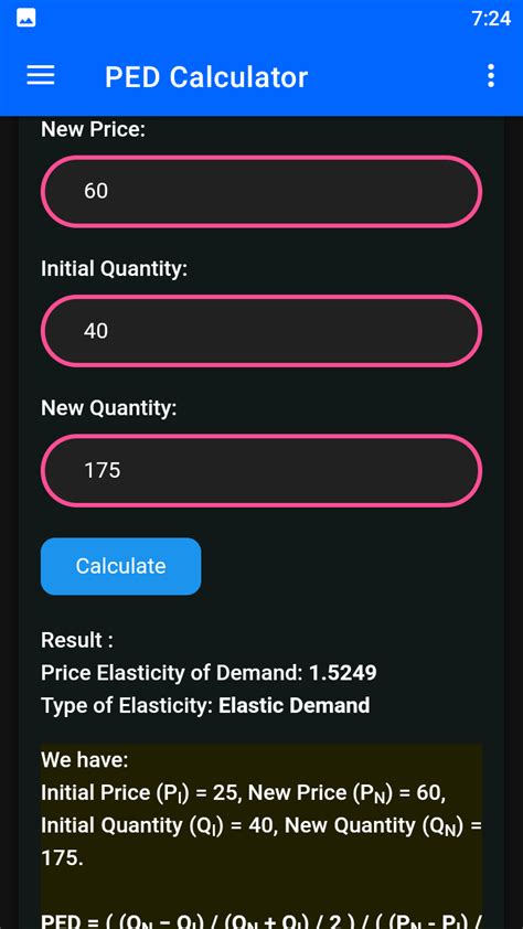 Price Elasticity Of Demand Calculator App On Amazon Appstore
